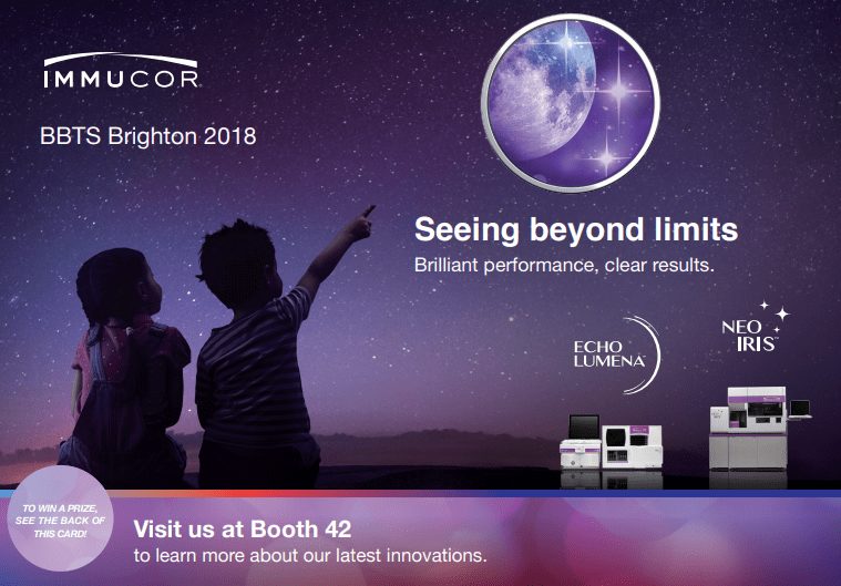 Immucor BBTS Brighton 2018 | Medical Supply Company