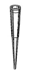 NON STERILE. White tip for automatic pipette Oxford type. Short model.