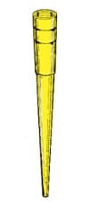 NON STERILE. Yellow tip for automatic pipette Gilson type.