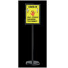 Covid 19 Poster Display Stand with Poster Only 2 people can enter at one time | Medical Supply Company