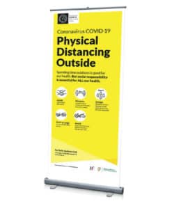 Covid 19 Pull up Physical Distancing outside | Medical Supply Company