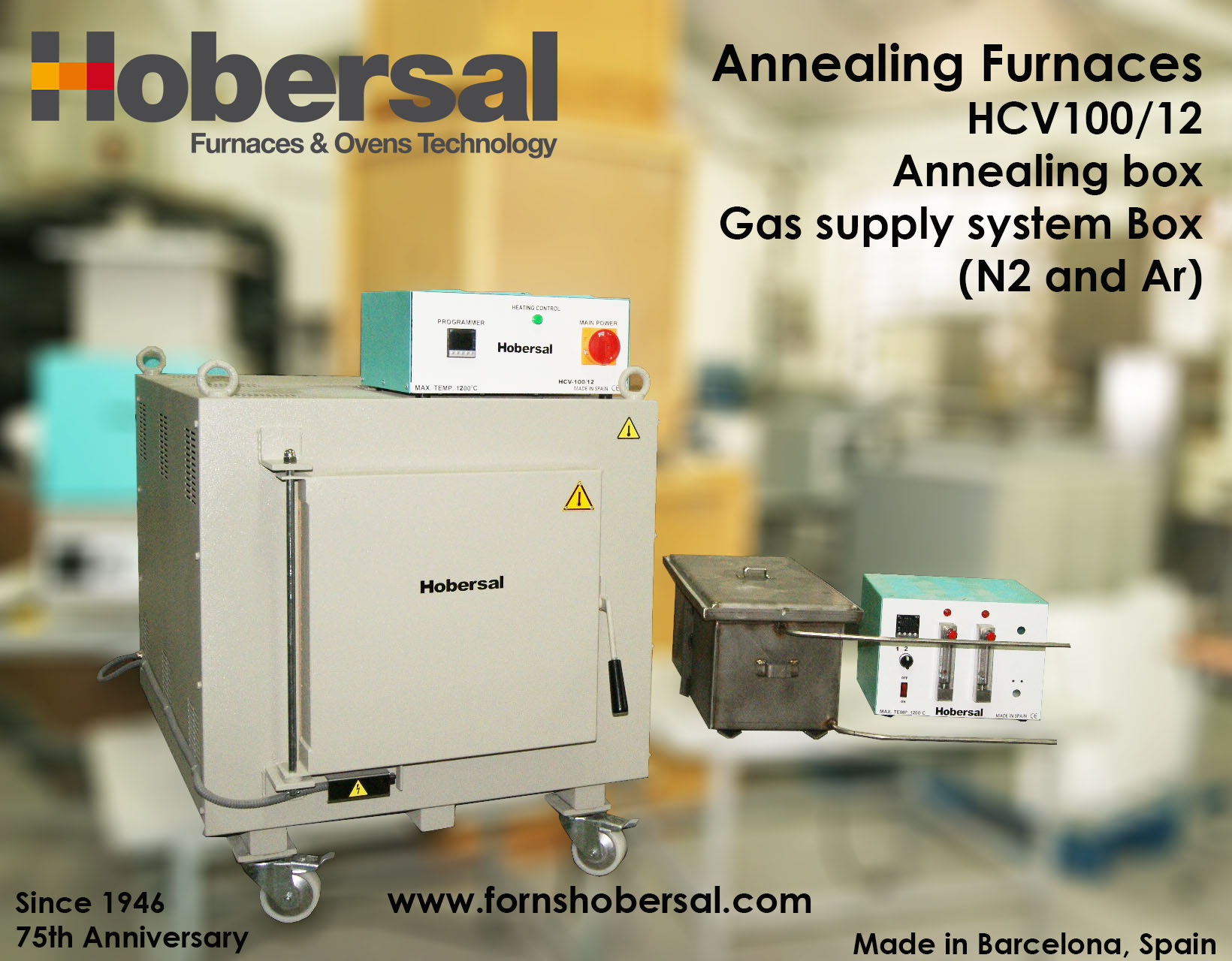 Muffle furnaces with protective gas box for heat treatment Medical